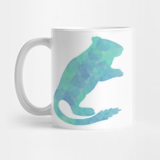 Teal watercolour gerbil Mug